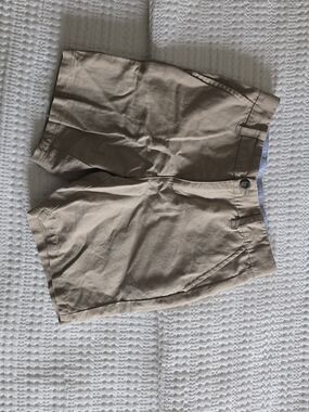 Janie and Jack Neutral Tan Button-Front Cotton Shirt